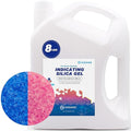 [Net Weight 8LBS] Blue Indicating Silica Gel Beads Desiccants - Rechargeable Desiccant Beads Silica Beads (Blue to Pink, 1 Pa
