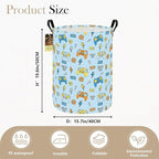 HUNRUNG Laundry Hamper,Large Canvas Fabric Lightweight Storage Basket Toy Organizer Dirty Clothes Collapsible Waterproof for 