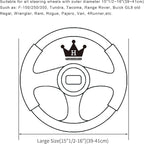 HighnessHwoo 3D Car Steering Wheel Cover Comfort Grip Massage Sporty Anti-Slip Carbon Fiber Faux Leather for F150, Trucks, Je