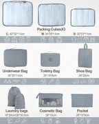 Packing Cubes 10 PCS, Mesh Breathable Luggage Organizers Bags, Packing Organizers, Durable Travel Essentials Bags Set, Travel
