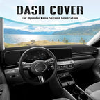 FIILINES Dash Cover for Hyundai Kona 2024-2026 Sunshade Non-Slip Mesh Dash Cover for Kona Accessories Dashboard Cover Mat UV 