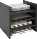 Ballucci 4-Tier Paper Sorter and File Organizer for Desk, Wood Mail Sorter, Fits into IKEA Kalax and ClosetMaid Cube Storage 