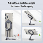 Itramax Magnetic Phone Holder for Gym,Double Ring Magnetic Gym Phone Stand,360° Adjustable Cell-Phone Mount for iPhone 17 Air 16 15 14 13 12 Pro Max,Mag/Safe Case,Metal Surfaces,Alloy Base,Golf Cart
