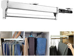 Pull Out Clothes Rail Extendable Clothes Rail - Pull Out Clothes Hanger Rail, Sliding Wardrobe Closet Rod, Adjustable Wardrob