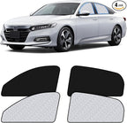 ZATOOTO Car Window Shades for Honda Accord 2018-2023, 4 Pcs Magnetic Car Window Covers, 100% UV Protection Foldable Privacy Curtains Side Window Sun Shade for Baby Breastfeeding Sleeping Camping