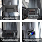 2PCS Tri-Color Car Seatbelt Adjuster for car Universal Car Seat Belt Pads Cover for More Comfortable Driving (B)