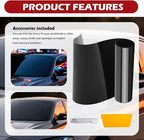 59.06"x5.91" 5% VLT Car Window Tint Film Kit,Cuttable Car Tints for Window Avoids Glare to Disturb Vision,Universal Cars Windshield Tint Strip with Knife/Scraper