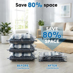 Mapambo Travel Vacuum Bags with -60000Pa LED Electric Pump, 12 Pack Vacuum Seal Bags for Clothing Travel in 3 Combo sizes, Sp