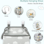 Maliton Hanging Diaper Caddy Organizer - Diaper Stacker for Changing Table, Crib, Playard or Wall & Nursery Organization Baby