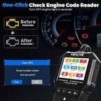 OBD2 Scanner Diagnostic Tool, Check Engine Light Car Code Reader with Reset, Battery Tester, Live Data, Freeze Frame, I/M