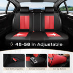 Coverado Seat Covers Full Set, 5 Seats Seat Covers for Cars, Waterproof Nappa Leather Car Seat Covers with Head Pillow, Seat 
