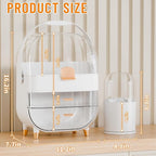Yieach Makeup Skincare Organizer for Face Care Beauty Product,and Countertop Makeup Organizer with Cover,Make up Brush Holder