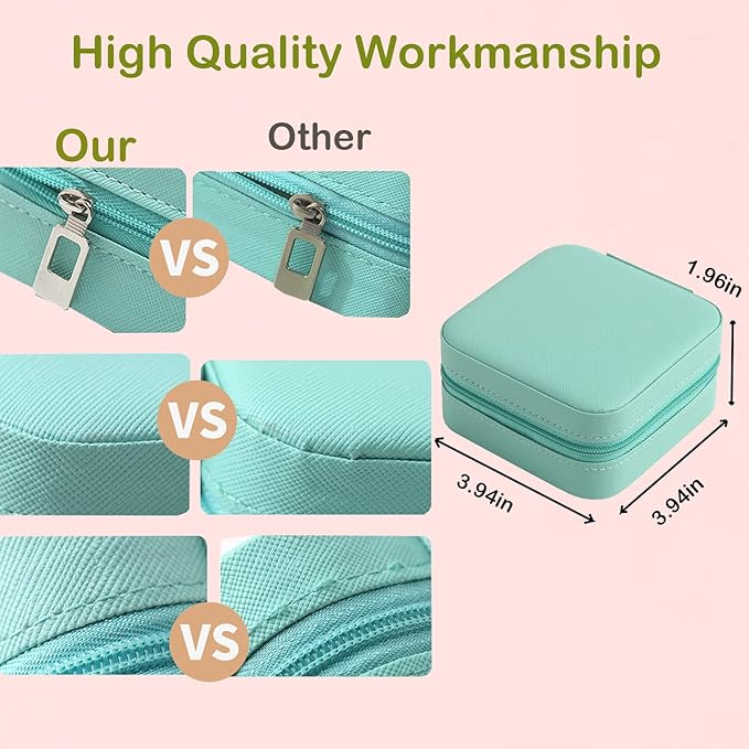 Travel Jewelry Case Bridesmaid Gifts Box,6 Pack Small Jewelry Box Mini Jewelry Organizer,PU Leather Portable Earring Storage 