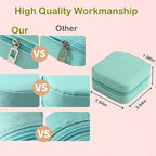 Travel Jewelry Case Bridesmaid Gifts Box,6 Pack Small Jewelry Box Mini Jewelry Organizer,PU Leather Portable Earring Storage 