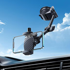 Car Phone Holder for Windshield Window Video Recording Vlogging Filming, Multi-Angle Adjustable & Rotatable & No Swiveling Car Phone Mount for 4.7"-6.9" iPhone 16 15 14 Samsung S25 Ultra