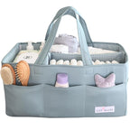 Lily Miles Baby Diaper Caddy Organizer, Wipeable Diaper Organizer Basket with 8 Pockets for Newborn Essentials, Nursery Tote 