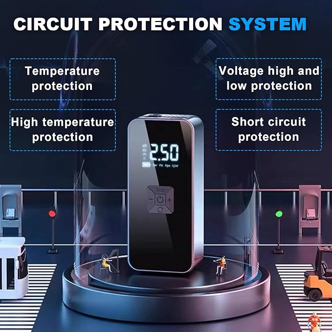 Jump Starter with Air Compressor,14.8V 8000A Peak Portable Car Battery Jump Starter Jump Box,150PSI Car Air Pump Tire