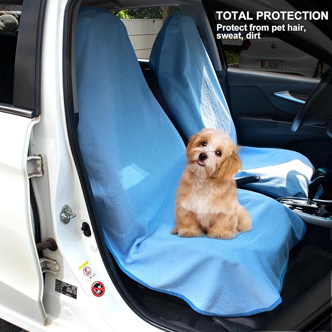 Waterproof Sweating Car Seat Cover for Post Gym Workout, Running, Swimming, Beach and Hiking, Universal Fit Non-Slip Bucket S