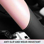 Road Comforts Steering Wheel Cover – Breathable Leather Steering Wheel Cover, Anti-Slip Grip, Universal Fit 14.5” to 15”, Hea