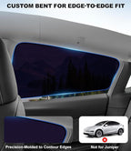 XCBYT Car Window Shades for Tesla Model Y 2020-2024 (Not for 2025 2026 Model Y Juniper) | Static Cling Rear Side Sun Shade, UV & Heat Blocking, Privacy Protection, Easy On & Off