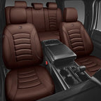 CAR PASS 3D Foam PU Leather Car Seat Covers, Universal Seat Covers Full Sets for Trucks SUV Sedan Automotive Seat Covers Armr