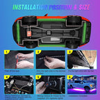 Nilight 4Pcs Car Underglow Neon Accent Strip Lights 252 LEDs RGB 8 Color Sound Active Function Music Mode with Wireless Remote Control Underbody Light Strips for Cars Van SUV Truck