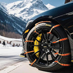 Reusable Snow Tire Chains for Trucks & SUVs - 2025 Upgrade 20 PCS Emergency Anti-Skid Traction Chains, Heavy Duty Plastic Whe