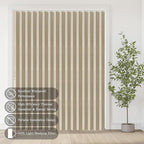 Jilron Accordian Door Curtain, 100% Blackout Folding Magnetic Doorway Curtains,Linen Style Closet Doors,for Room Divider,Priv