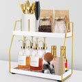DWTS Coffee Bar Accessories,Coffee Station Organizer with Multi-Functional,CoffeeBar Decor for Accessories,2 Tier Wooden Shel