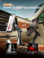 LISEN Upgraded Version Cup Holder Phone Holder 360° Adjustable Long Neck Car Phone Mount Golf Cart Phone Holder, Truck Jeep Accessories for iPhone 17 Air Pro Samsung Google and All 4-7'' Phone