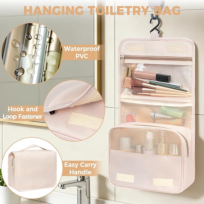 BAGAIL 9 Set Packing Cubes with Packing List Luggage Packing Organizers for Travel Accessories (Cream)