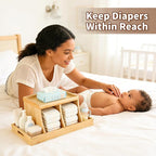 Three colors Diaper Organizer, Wooden Diaper Caddy Organizer, Changing Table Organizer, Diaper Storage Organizer, Nursery Bab