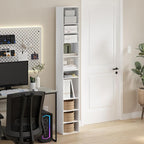 Furinno PASIR Book Shelf, 10-Tier Bookshelf, Bookcase with Open Shelf, 9.2 x 11.8 x 78.7, for Living Room, Bedroom, Home Offi