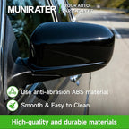 munirater 2Pcs Front Driver Side and Passenger Side Rearview Mirror Cover Cap Replacement for 2008-2012 Accord