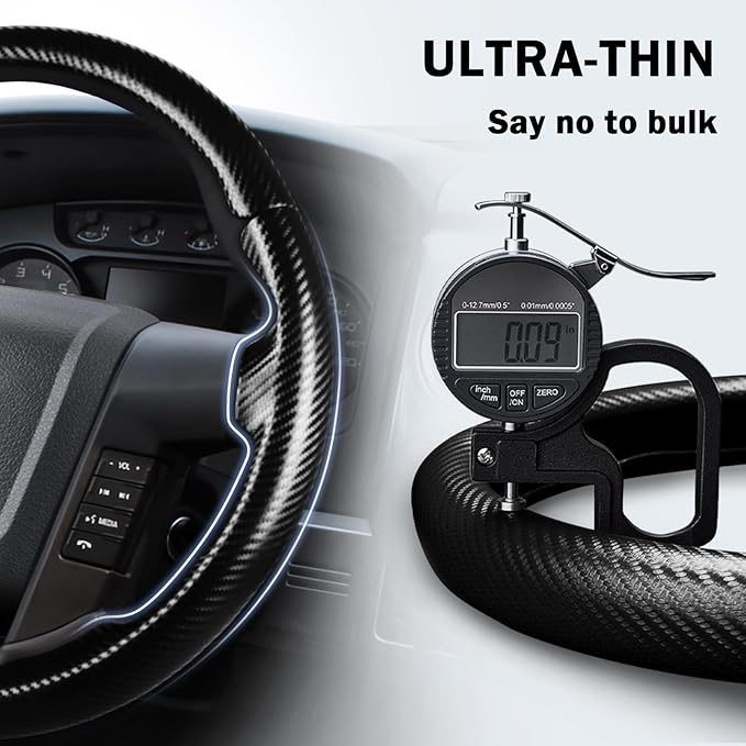 Steering Wheel Cover for Ford F150 2009-2014/ Ford Expedition 2015-2017, Car Steering Wheel Cover Protector Accessories for Ford (Matte Black)