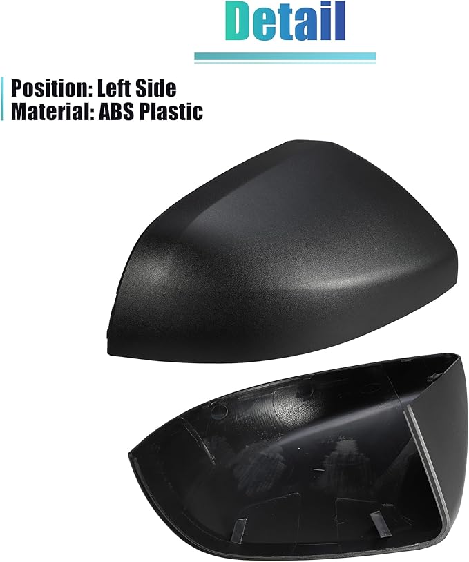 uxcell 1pc Car Exterior Matte Black Wing Mirror Cover Rearview Mirror Cover Cap for Mercedes Vito W447 2014-2020 Right Side