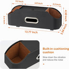 Car Rear Backseat Extra Multifunctional Drink Cup Holder Organizers With Tissue Storage Box Organizer & Hooks For Car Seat Back. Black