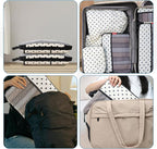 U+U 10 Set Compression Packing Cubes - Travel Organizers with Laundry Bag, Space-Saving Suitcase Organizer, Expandable Packin