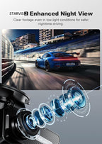 JOMISE 4K Dual Dash Cam Front and Rear,Dashcam for Cars with 3.2" Touchscreen, 64GB Card, GPS & 5.8GHz WiFi, Enhanced Night V