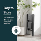 WOA WOA Step Ladder, Folding Step Stool with Widening Pedals, Portable Lightweight Home Ladder, Kitchen Stepladder, Easy to S