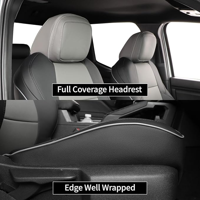 EKR Custom Fit Tacoma Front Car Seat Covers for Select Toyota Tacoma (Petrol & Hybrid) 2024 2025 2026 Double cab SR,SR5,TRD S
