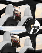 woleyi for Tesla Model Y Model 3 Model S Model X Tablet Headrest Holder - 2025 Tesla Back Seat Tablet Mount for iPad Pro 12.9, Air, Mini, iPhone, Galaxy Tabs, Z Fold, Fire HD, Switch, 4.7-13" Devices