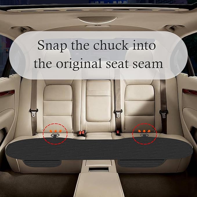 Car Back Seat Cover,Non-Slip & Breathable Bench Seat Cover with Side Pockets for Car Storage & Protecting Interiors,Universal