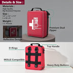 First Aid Kit, Upgrade Trauma First Aid Kit with Labelled Compartments -Emergency Medical Kits with Molle System First Aid Ki