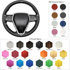 MEWANT Breathable Hand Sewn Car Steering Wheel Cover for Toyota Camry 2018-2019 / Toyota Avalon 2019 / Toyota Corolla 2019-2020 / Toyota RAV4 2019 Steering Wheel Accessories