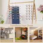 Pants Hangers with Clips,Space Saving Hanging Closet Organizer-6 Tiers Skirt Hangers with 360° Swivel Hook,Closet Organizer-C