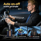 Smart Car Air Freshener with Star Light & 100ml Diffusers Oil Refills, Auto On/Off Aroma Diffuser, 3 Adjustable Mist Modes Re