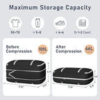 DIMJ Large Comforter Storage Bag with Handls, 100L Washable Blanket Storage, Compression Packing Totes Moving Bags With Zippe