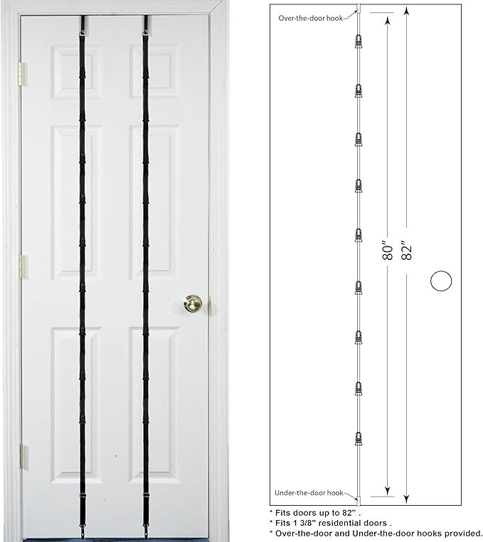 Perfect Curve CapRack | Over-The-Door Hat Organizer for Baseball Caps | 2 Straps, Holds 18-36 Adjustable Caps | Black
