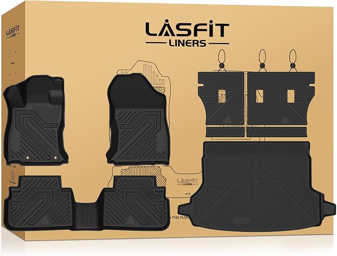 LASFIT Floor Mats & Cargo Mats Fits for Subaru Forester 2019-2024, All Weather TPE Custom Fit Easy Clean Durable Floor Liners for Forester 2019 2020 2021 2022 2023 2024 Car Mats & Trunk Liner, Black